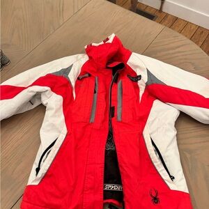 Spyder Red, White and Gray Women's Ski Jacket